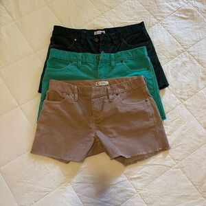 Carve Designs Corduroy Shorts- Dark Teak, Sea Green, and Dusty Pink